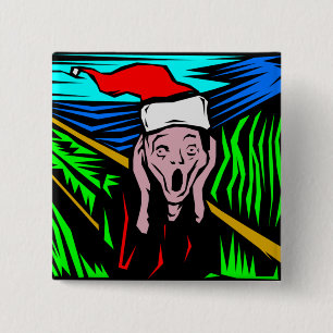 Badge Carré 5 Cm Bouton d'effort de vacances