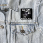 Badge Carré 5 Cm Bouton Demande d'application de travail (En situation)