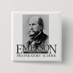 Badge Carré 5 Cm Bouton d'Emerson (George)