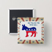 Badge Carré 5 Cm Bouton Democratic de vote (Devant & derrière)