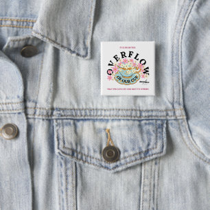 Badge Carré 5 Cm Bouton DÉPASSEMENT par Adiela Akoo