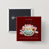 Badge Carré 5 Cm Bouton DÉPASSEMENT par Adiela Akoo (Devant & derrière)