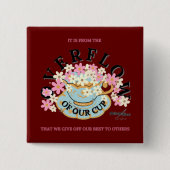 Badge Carré 5 Cm Bouton DÉPASSEMENT par Adiela Akoo (Devant)