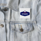 Badge Carré 5 Cm bouton déplorable d'atout (En situation)