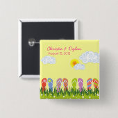 Badge Carré 5 Cm Bouton d'été d'amusement de bascules électroniques (Devant & derrière)