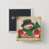 Badge Carré 5 Cm Bouton d'étiquette de bas de Chrtimstas (Devant & derrière)