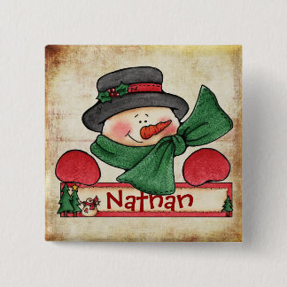 Badge Carré 5 Cm Bouton d'étiquette de bas de Chrtimstas