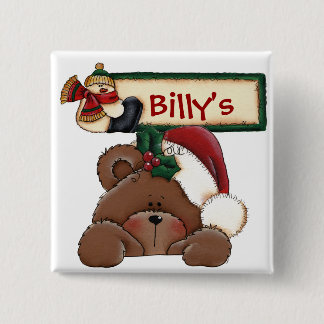 Badge Carré 5 Cm Bouton d'étiquette de bas de Chrtimstas