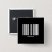 Badge Carré 5 Cm Bouton d'étranger (Devant & derrière)