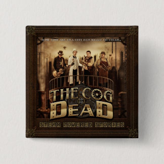 Badge Carré 5 Cm Bouton d'histoires actionné par vapeur