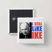 Badge Carré 5 Cm Bouton d'IKE (Devant & derrière)