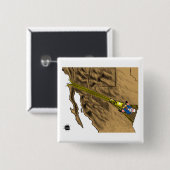 Badge Carré 5 Cm bouton d'Immigration-couleur (Devant & derrière)