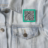 Badge Carré 5 Cm Bouton d'informations d'analyse de code QR personn (En situation)