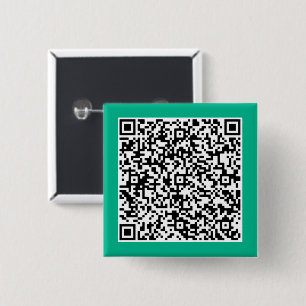 Badge Carré 5 Cm Bouton d'informations d'analyse de code QR personn