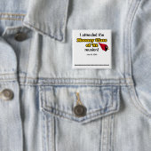 Badge Carré 5 Cm Bouton d'invité (En situation)