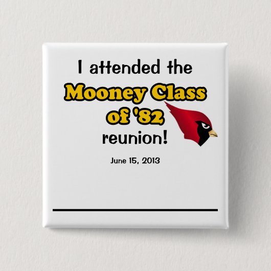 Badge Carré 5 Cm Bouton d'invité (Devant)