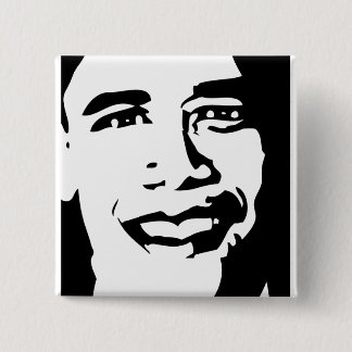 BADGE CARRÉ 5 CM BOUTON D'OBAMA