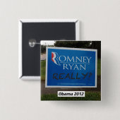 Badge Carré 5 Cm Bouton d'Obama (Devant & derrière)