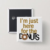 Badge Carré 5 Cm Bouton Donuts (Devant & derrière)