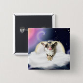 Badge Carré 5 Cm Bouton doux d'ange de sucre (Devant & derrière)