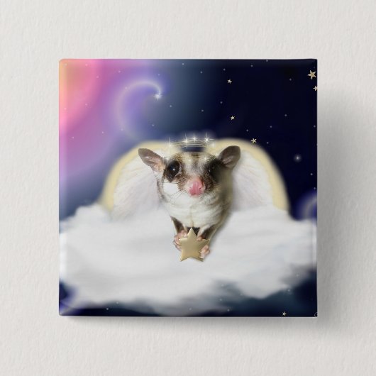 Badge Carré 5 Cm Bouton doux d'ange de sucre (Devant)