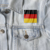 Badge Carré 5 Cm Bouton drapeau allemand (En situation)