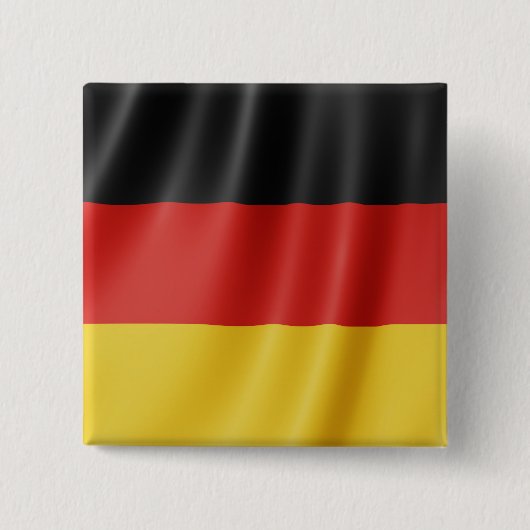 Badge Carré 5 Cm Bouton drapeau allemand (Devant)