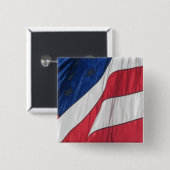 Badge Carré 5 Cm Bouton drapeau américain (Devant & derrière)