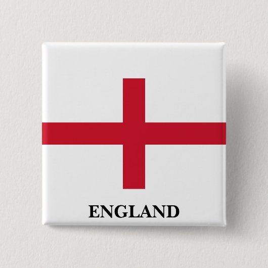 Badge Carré 5 Cm Bouton Drapeau d'Angleterre (Devant)