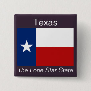 Badge Carré 5 Cm Bouton Drapeau texan