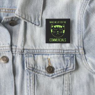 Badge Carré 5 Cm Bouton drôle 2027 Réveillez-moi pour les publicité