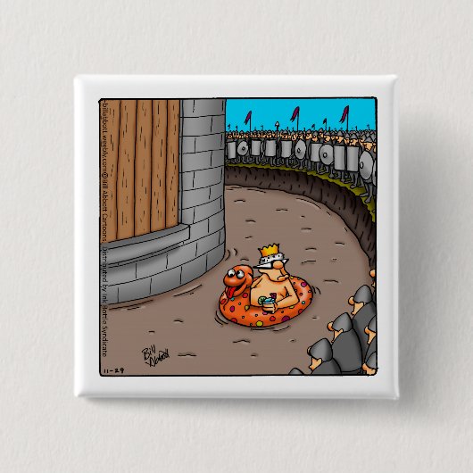 Badge Carré 5 Cm Bouton drôle "Storm the Castle" (Devant)