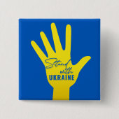 Badge Carré 5 Cm Bouton du Carré ukrainien (Devant)