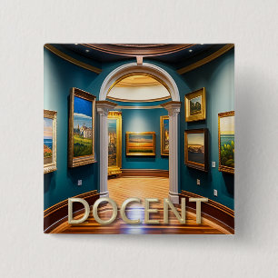 Badge Carré 5 Cm Bouton du document du musée