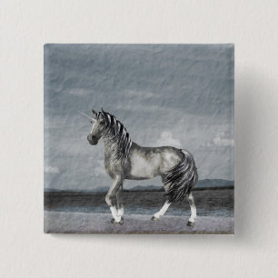 Badge Carré 5 Cm Bouton du lac Guardian