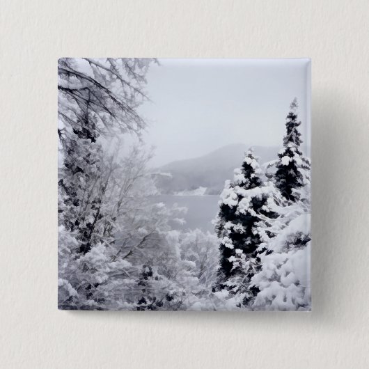 Badge Carré 5 Cm Bouton du lac Nojiri (Devant)