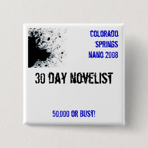 Badge Carré 5 Cm Bouton du nano 2008 de Colorado Springs