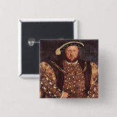Badge Carré 5 Cm Bouton du Roi Henry VIII (Devant & derrière)