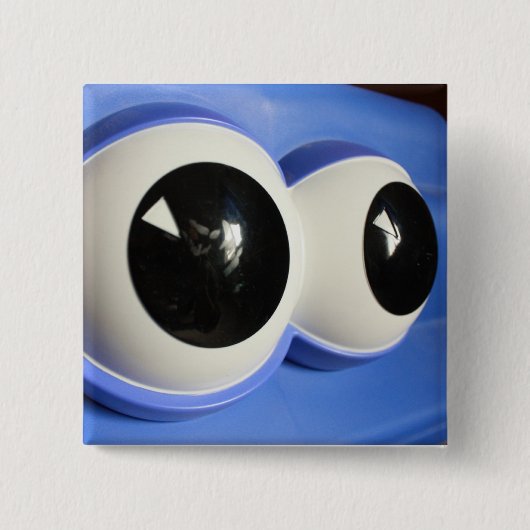 Badge Carré 5 Cm Bouton Écarquillé-Eyed (Devant)