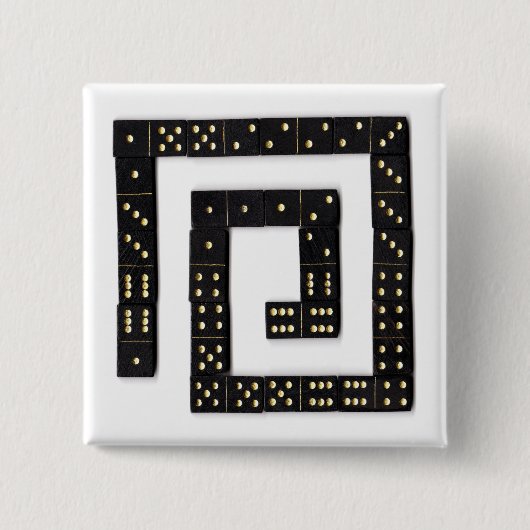 Badge Carré 5 Cm Bouton en spirale de domino (Devant)