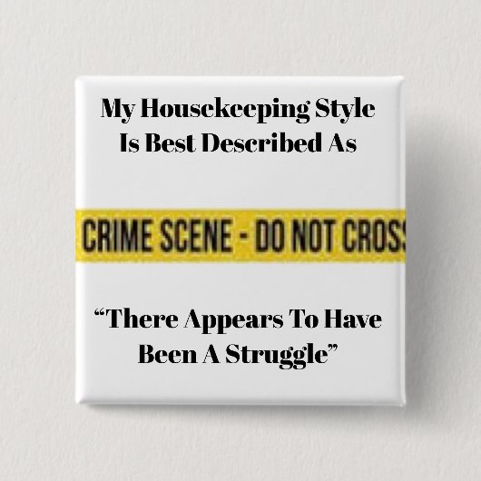 Badge Carré 5 Cm Bouton Entretien (Devant)