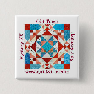 Badge Carré 5 Cm Bouton épinglé pour Old Town Mystery