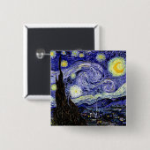 Badge Carré 5 Cm Bouton étoile (Devant & derrière)