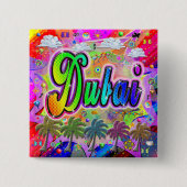 Badge Carré 5 Cm Bouton Express Dubai Vista (Devant)