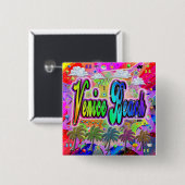 Badge Carré 5 Cm Bouton Express Venice Beach Vista (Devant & derrière)