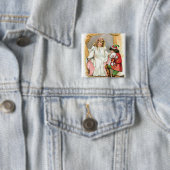 Badge Carré 5 Cm Bouton Fairytale (En situation)