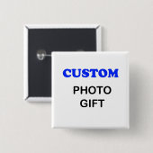 Badge Carré 5 Cm Bouton fait sur commande (Devant & derrière)