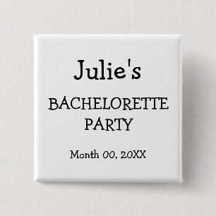 Badge Carré 5 Cm Bouton fait sur commande de partie de Bachelorette