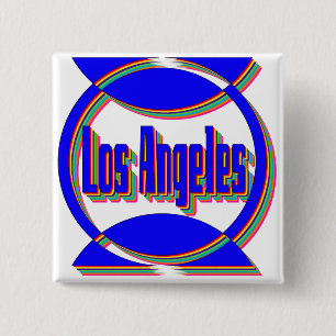 Badge Carré 5 Cm Bouton fantastique Los Angeles 2