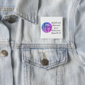 Badge Carré 5 Cm Bouton FD (En situation)